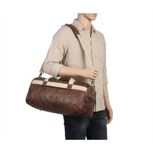 NEW BEDSTU ruslan leather duffle bag in teak rustic